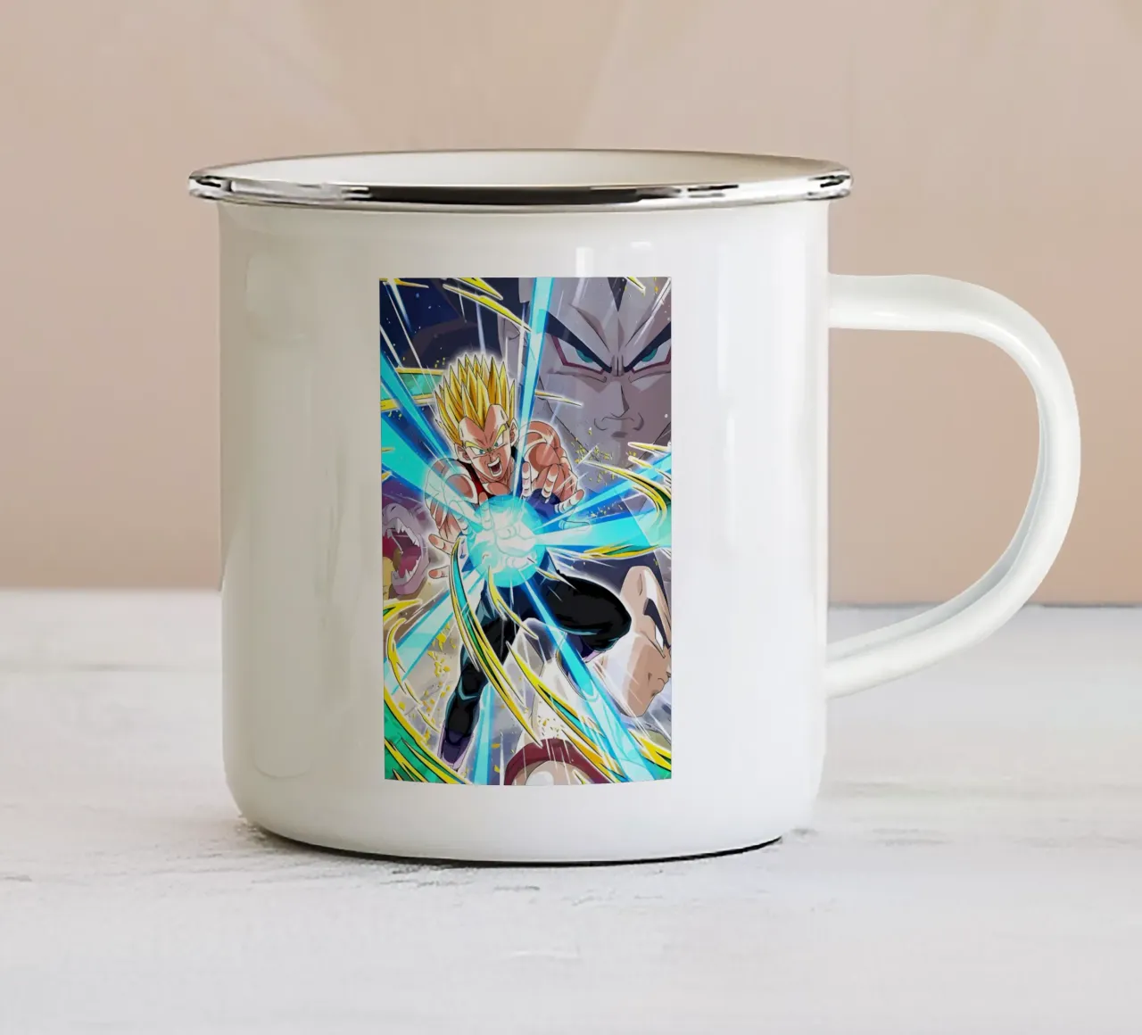 vegeta Dragon ball Art tazza in smalto da Musadad Shop