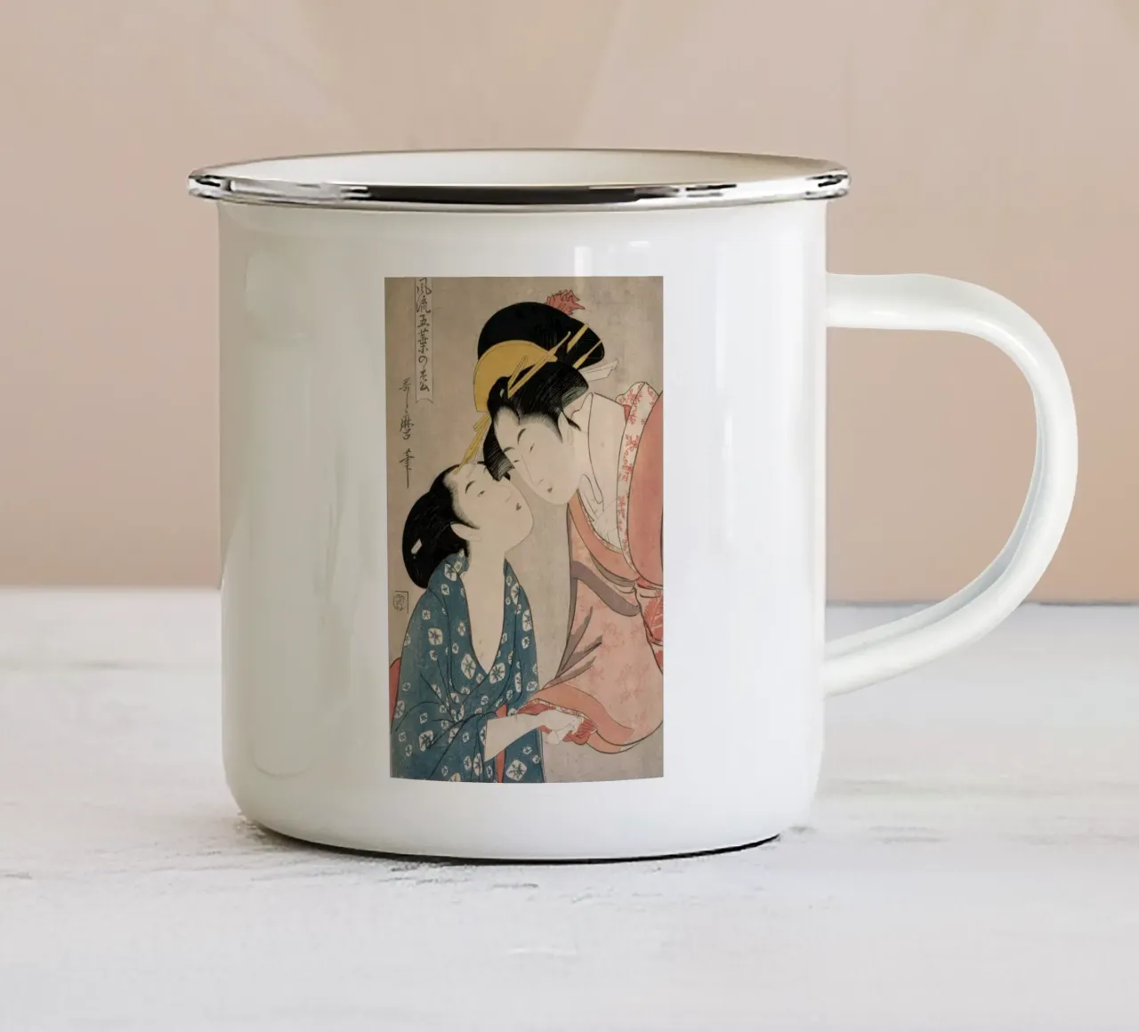 Messenger with a Letter tazza in smalto da vintageshop