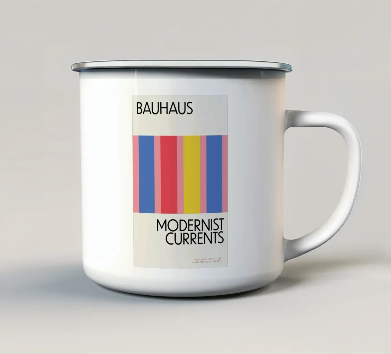 Modernist Currents 4 enamel mug by Studio One