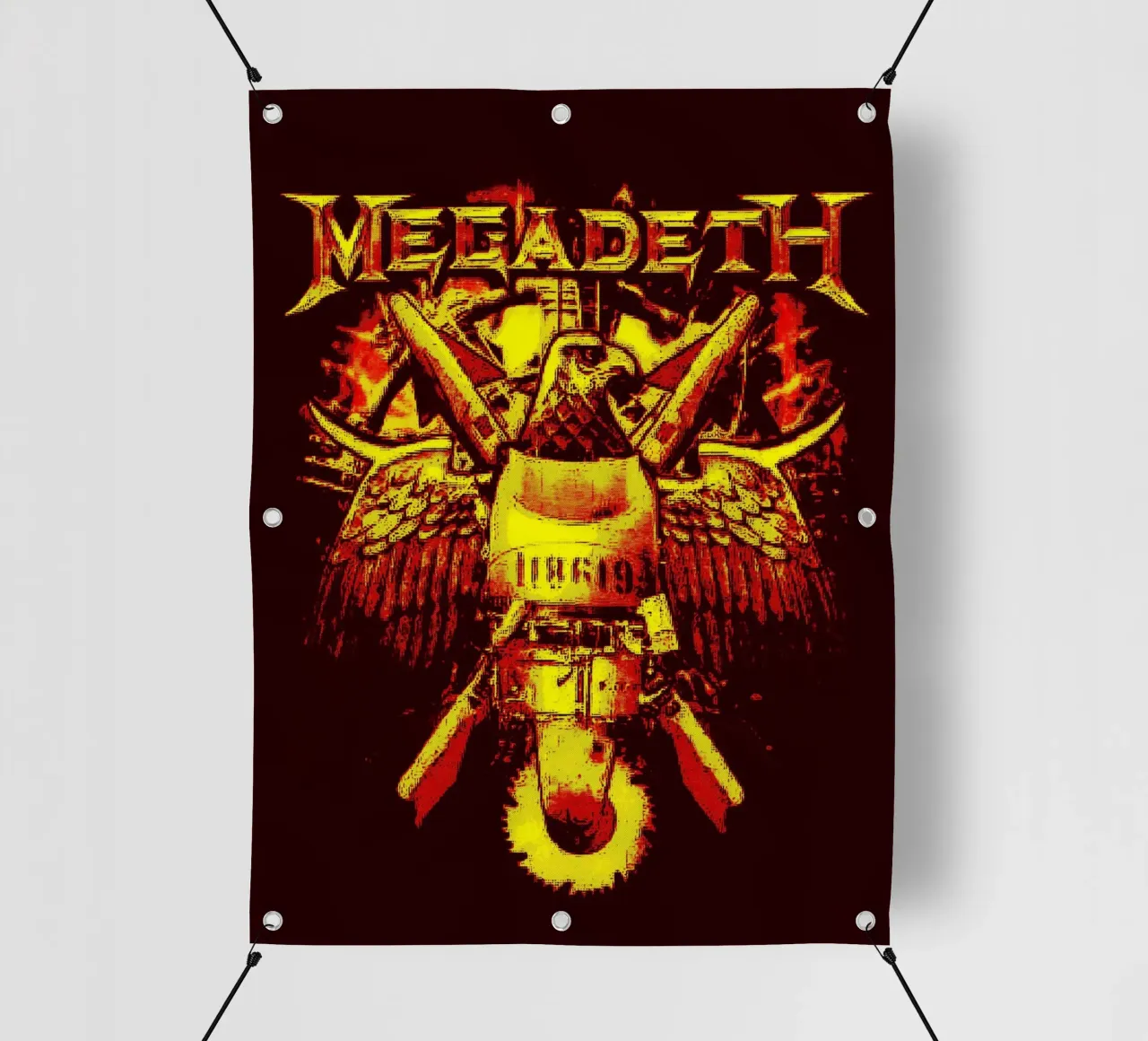 megadeth band art telo in pvc da vanhesling