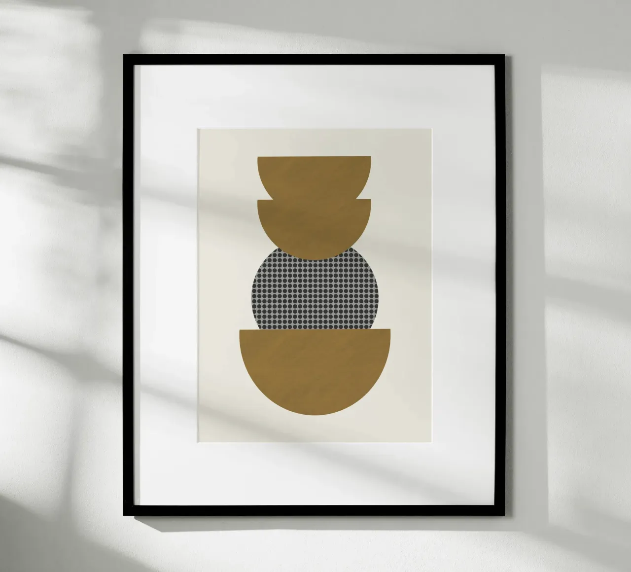 Luxe oker en grijs nordic art 10 hahnemühle van Little Dean