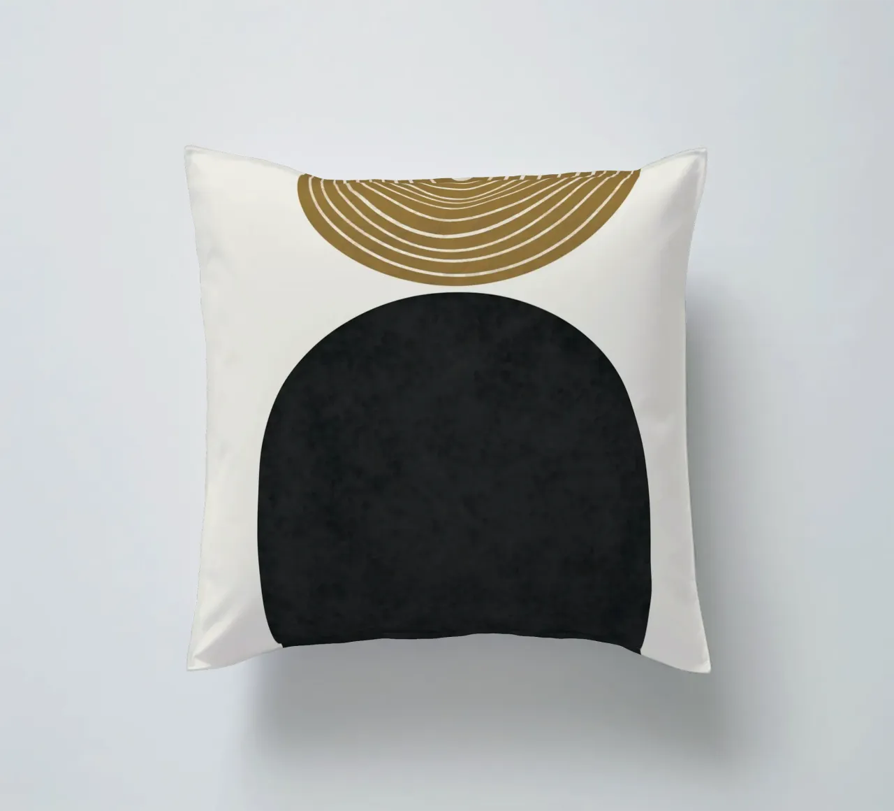 Luxury ochre and grey nordic art 11 decorative cushion by Little Dean