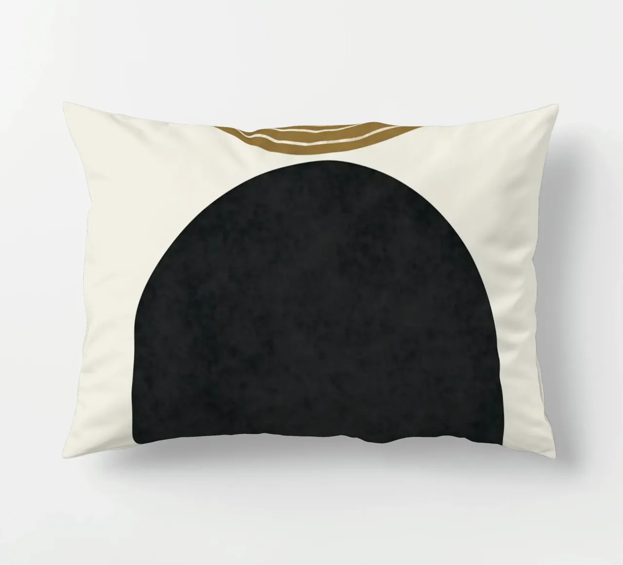 Luxury ochre and grey nordic art 11 decorative cushion by Little Dean