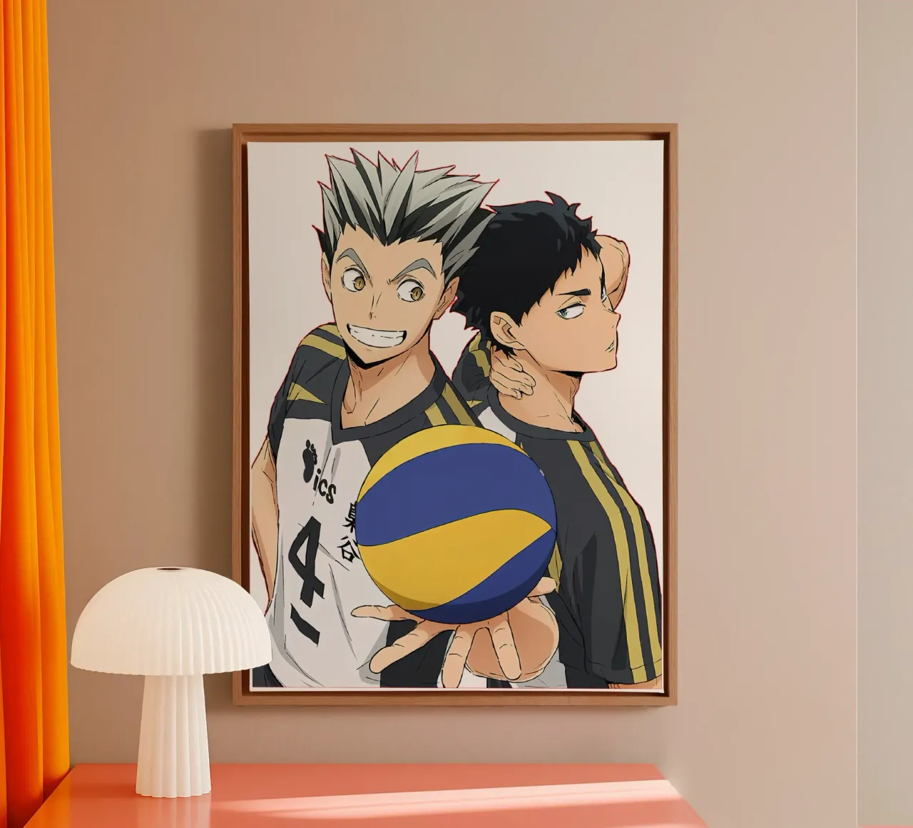Bokuto x akaashi tela con Cornice a cassetta da Green