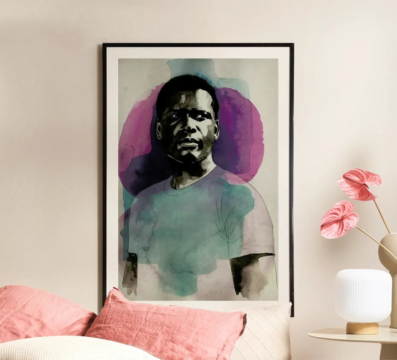 Sidney Poitier carta hahnemühle da David Diehl
