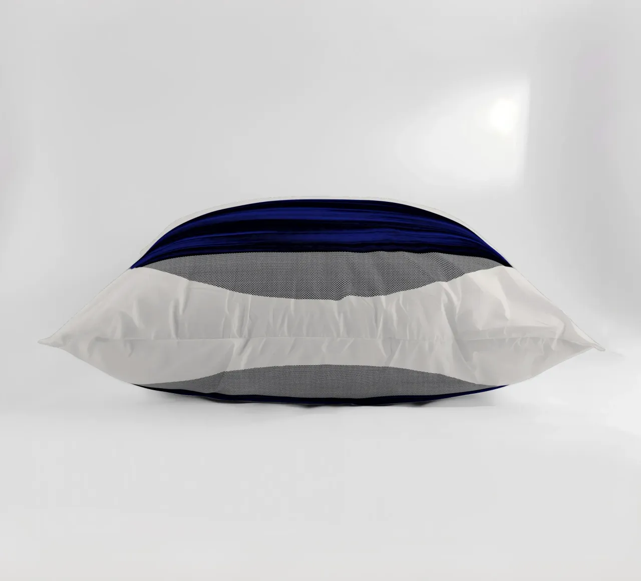 Luxury blue and grey nordic art 03 decorative cushion by Little Dean