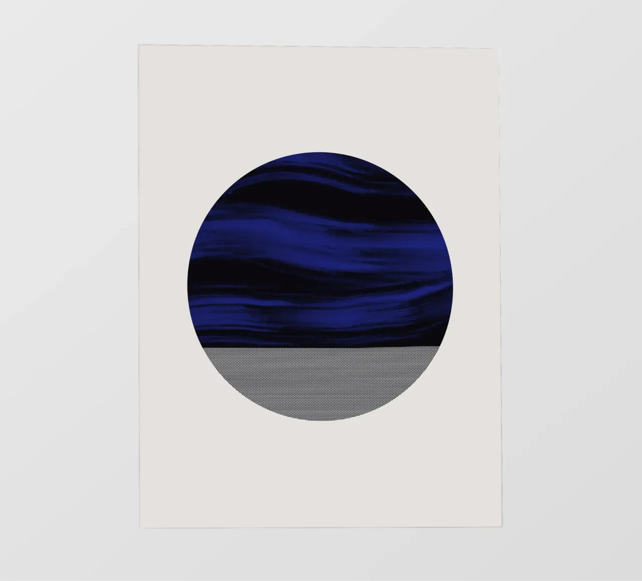 Luxuriöse blaue und graue nordische Kunst 03 Backlit Folie von Little Dean