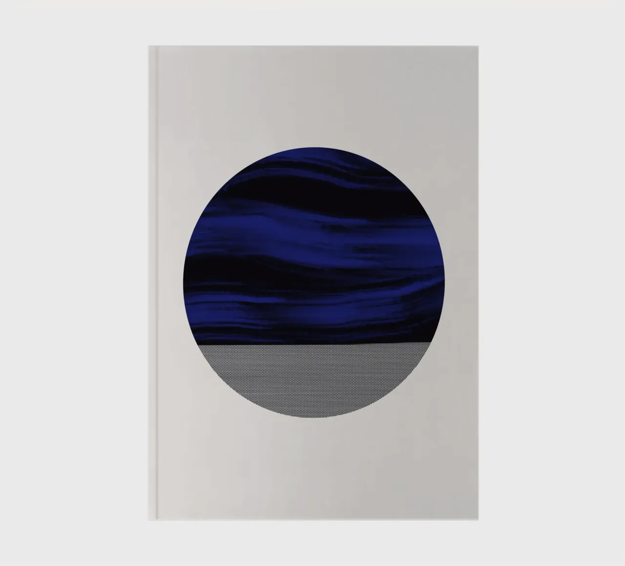Luxury blue and grey nordic art 03 notebook by Little Dean