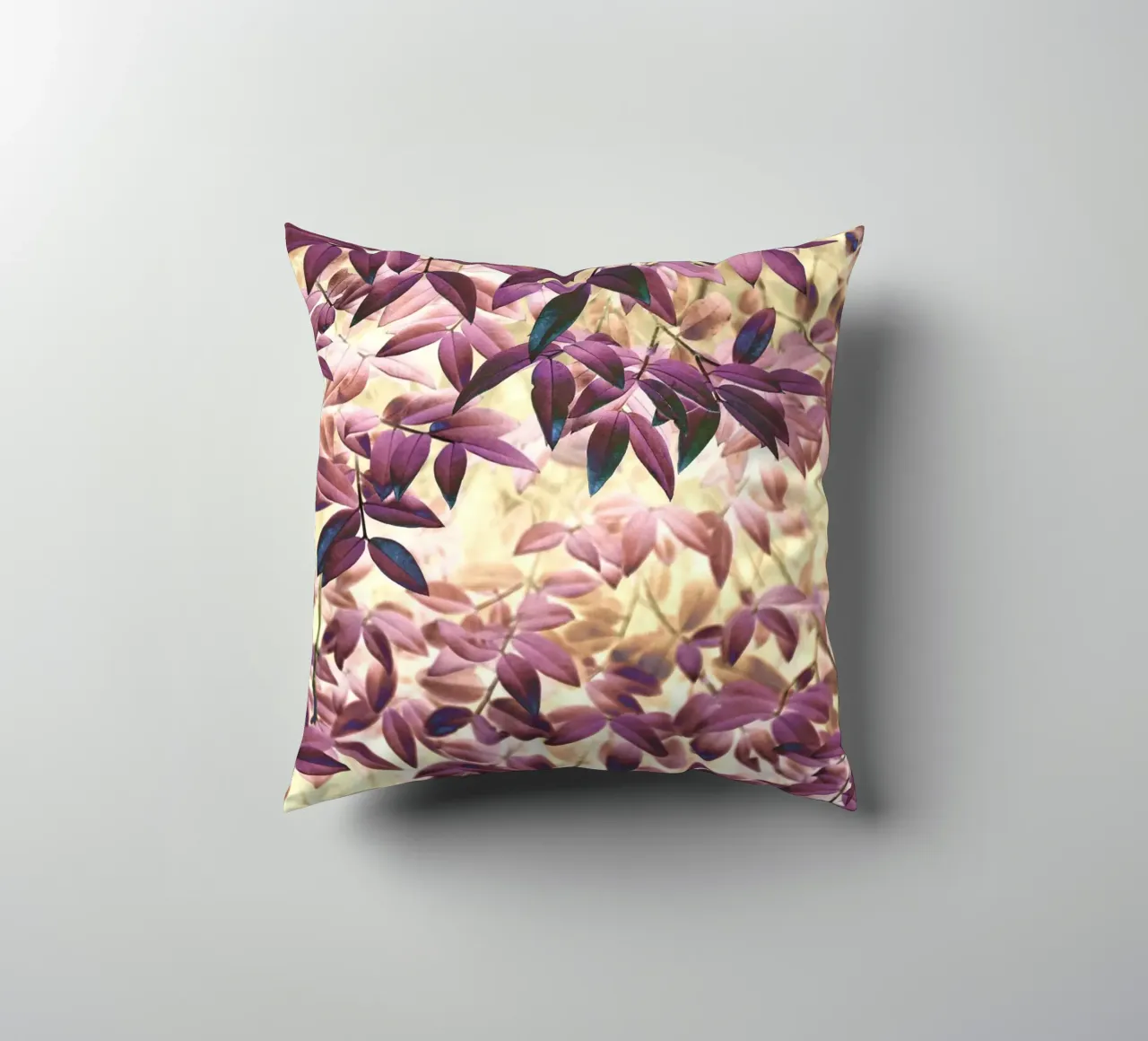 Rouge Foliage decorative cushion by adrianooliveiraphoto