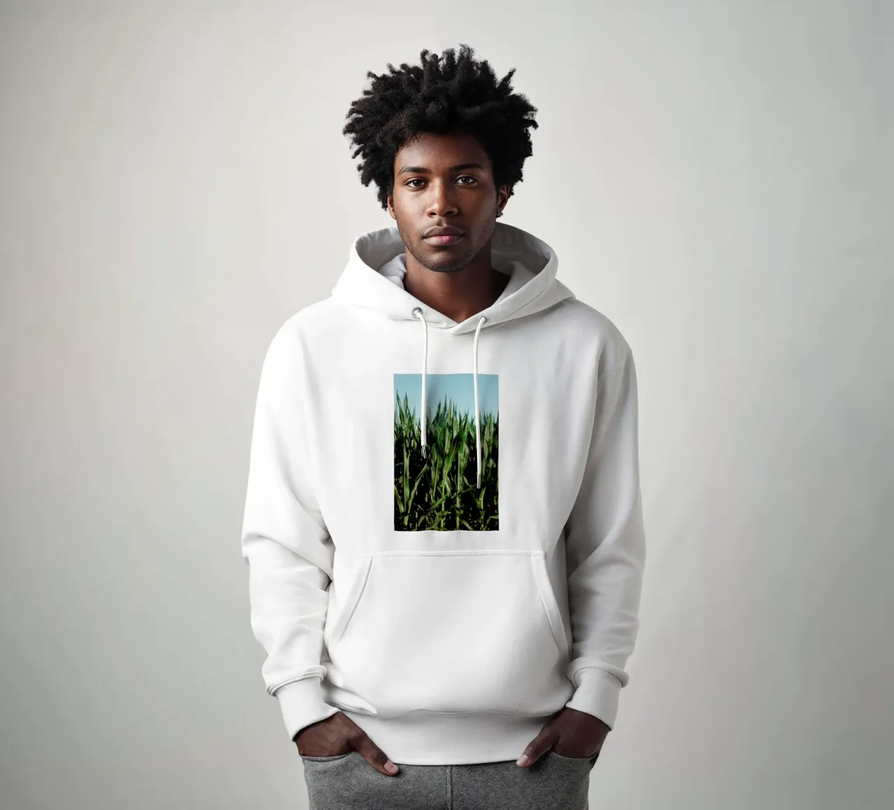Analog Series Corn Fields sudadera con capucha de Sebastian Hilgetag