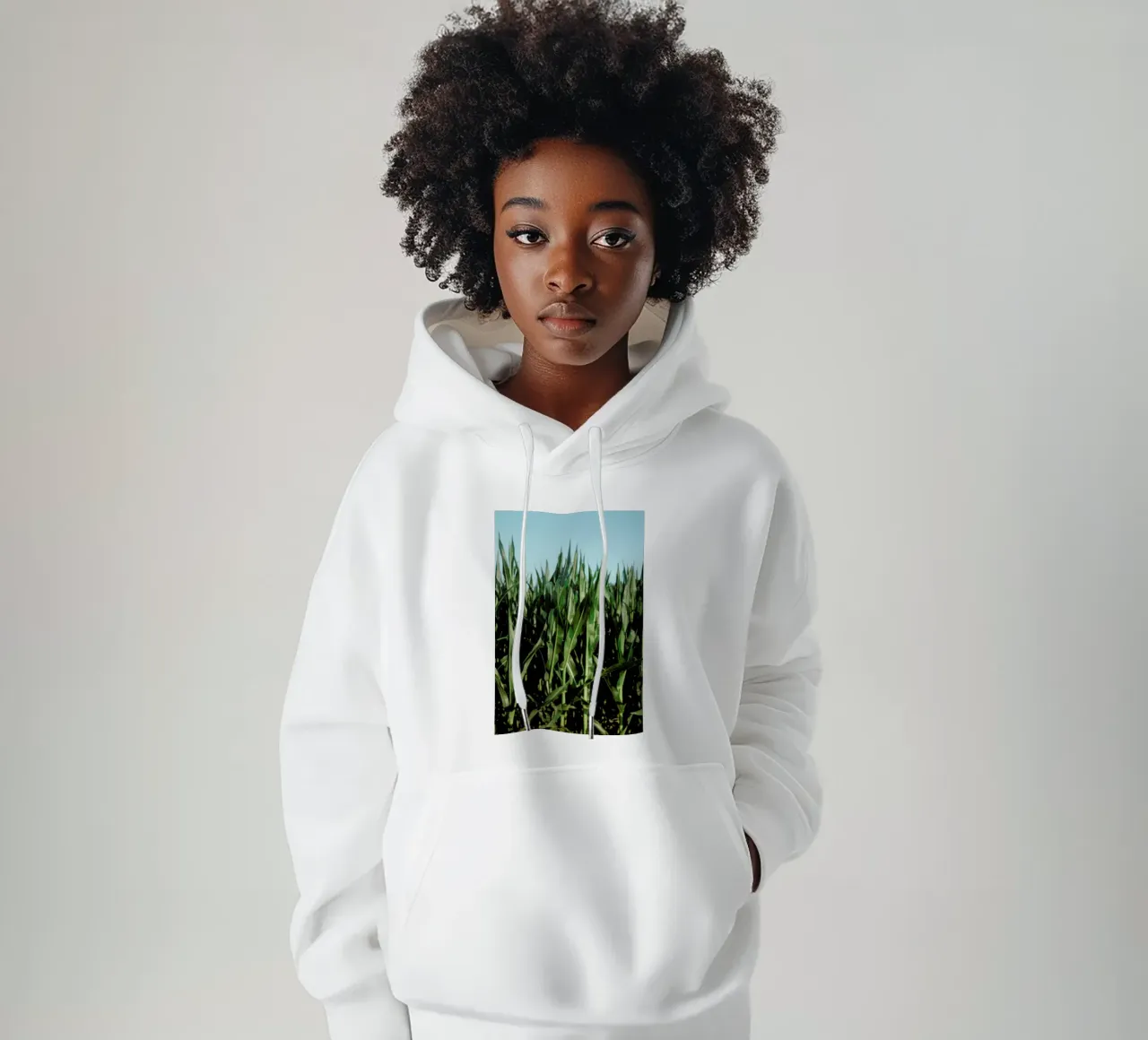 Analog Series Corn Fields felpa con cappuccio da Sebastian Hilgetag