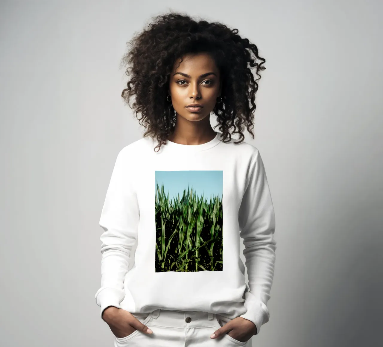 Analog Series Corn Fields sudadera de Sebastian Hilgetag