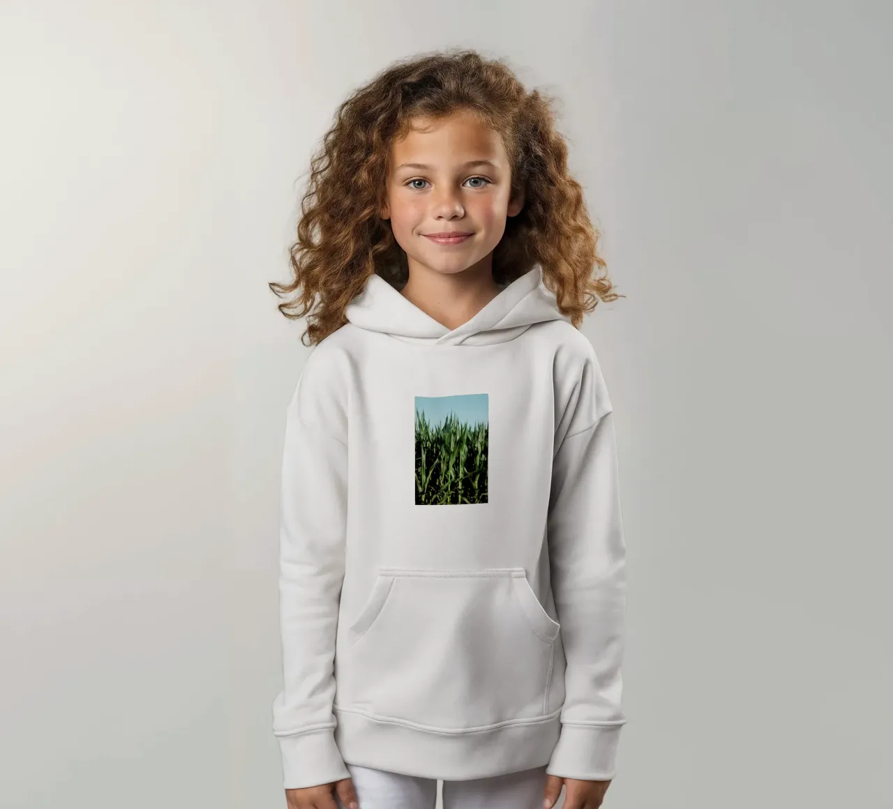 Analog Series Corn Fields felpa bambino con cappuccio da Sebastian Hilgetag