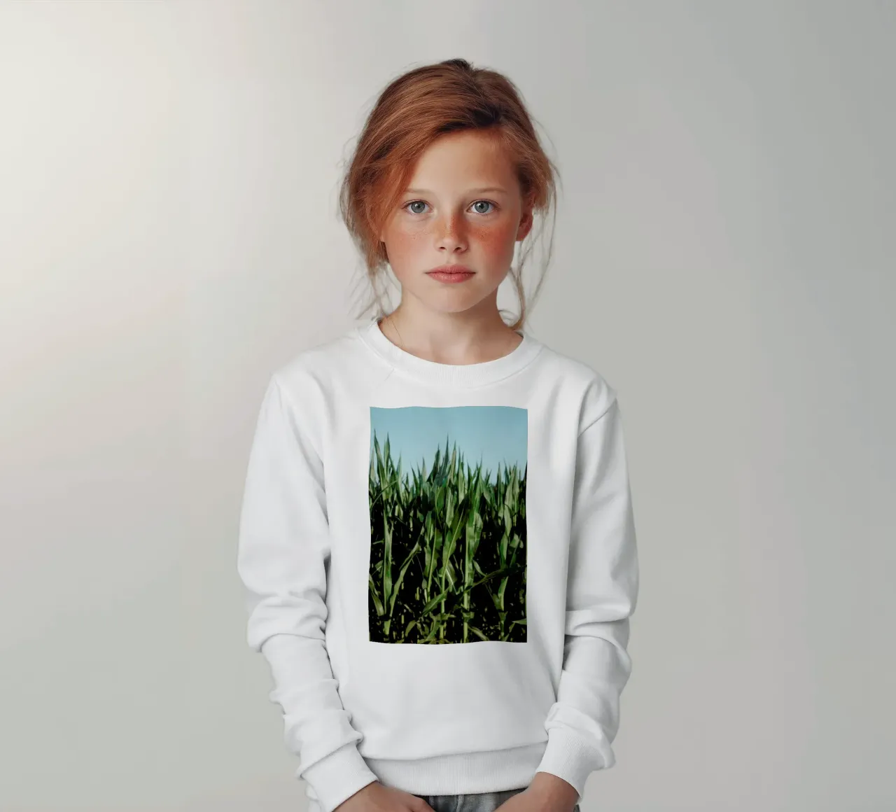 Analog Series Corn Fields sudadera para niño de Sebastian Hilgetag