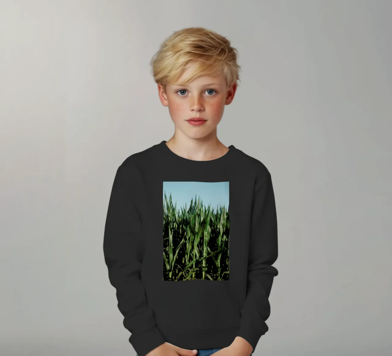 Analog Series Corn Fields felpa bambino da Sebastian Hilgetag