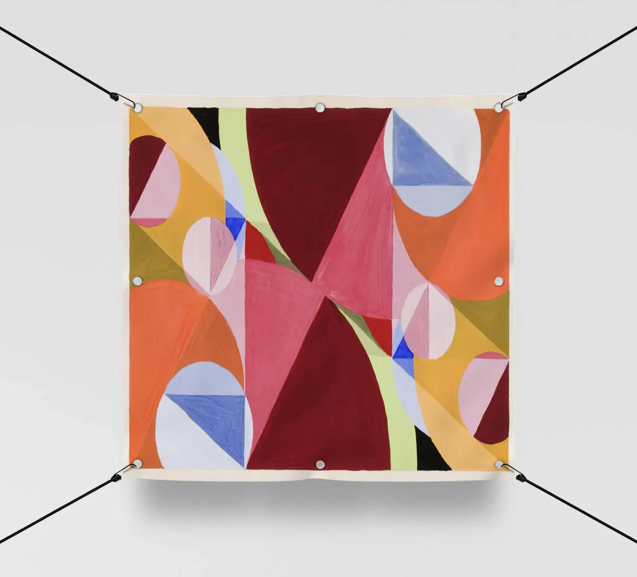 abstract colorful telo in pvc da vintageshop