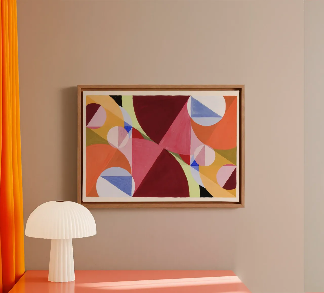 abstract colorful tela con Cornice a cassetta da vintageshop