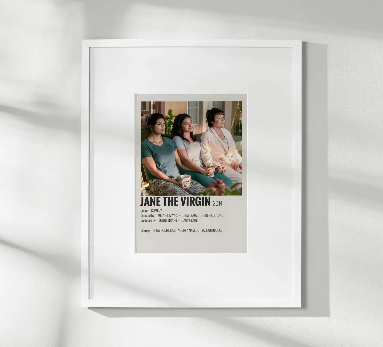 JANE THE VIRGIN 2014 poster con telaio in alluminio da MVFminimalist