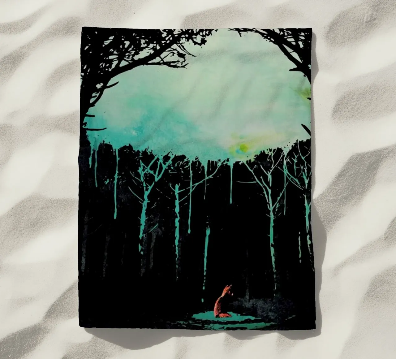 Deep in the forest beach towel by Róbert Farkas