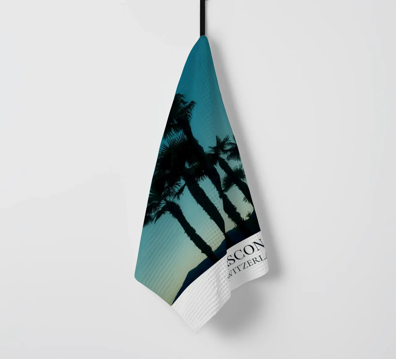 Ascona: Switzerland tea towel by FujiFrames