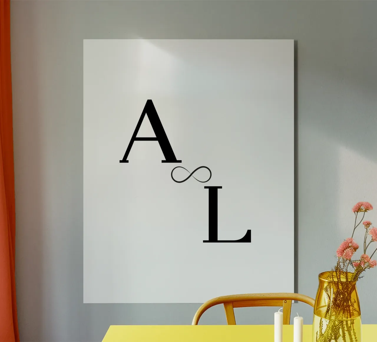 A & L Infinity Monogram - Póster, camiseta y accesorio aluminio dibond de StrindesignStudio
