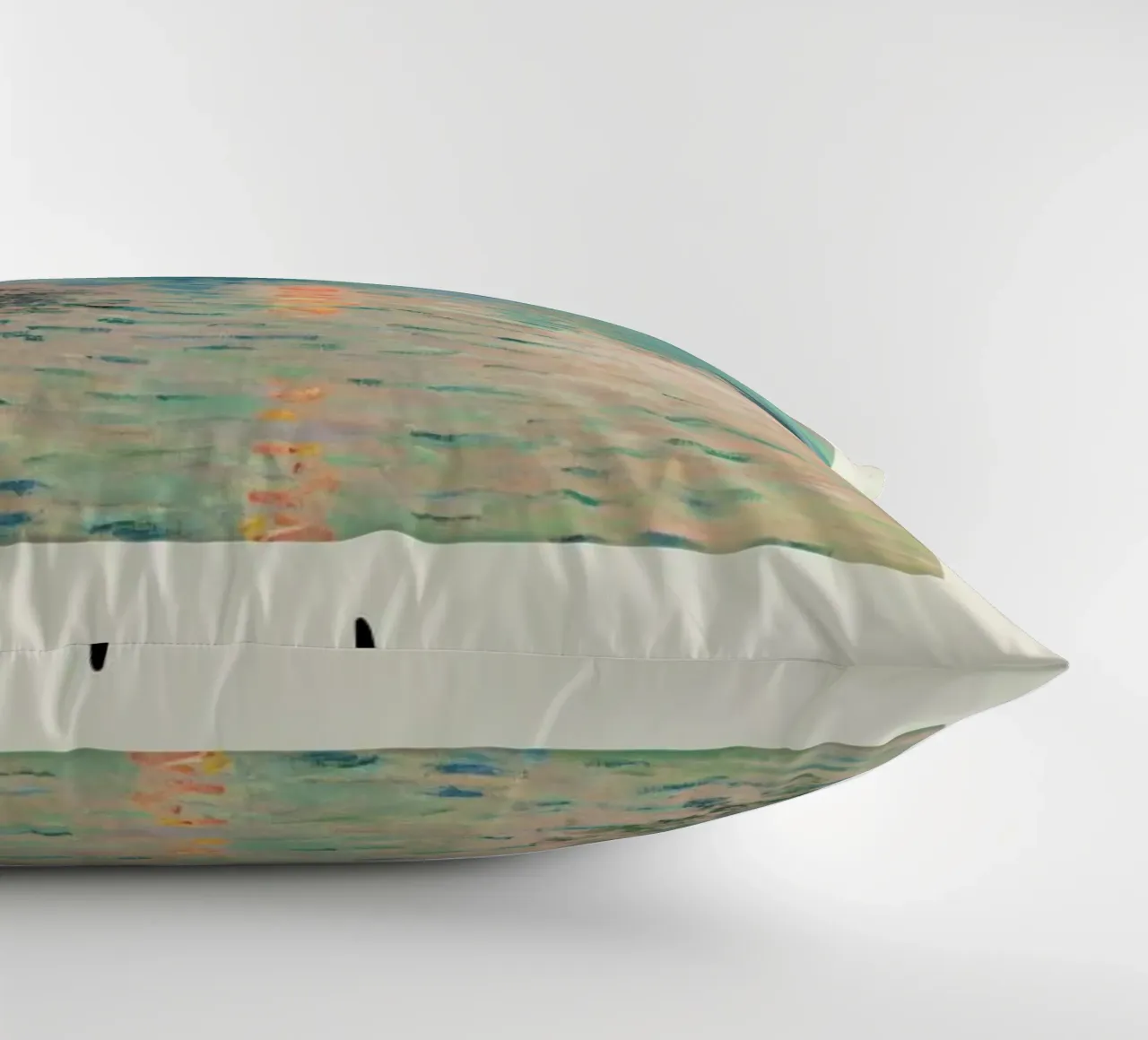 Monet – Signed Sun Setting on the Seine cuscino da Vintage by JUNIQE