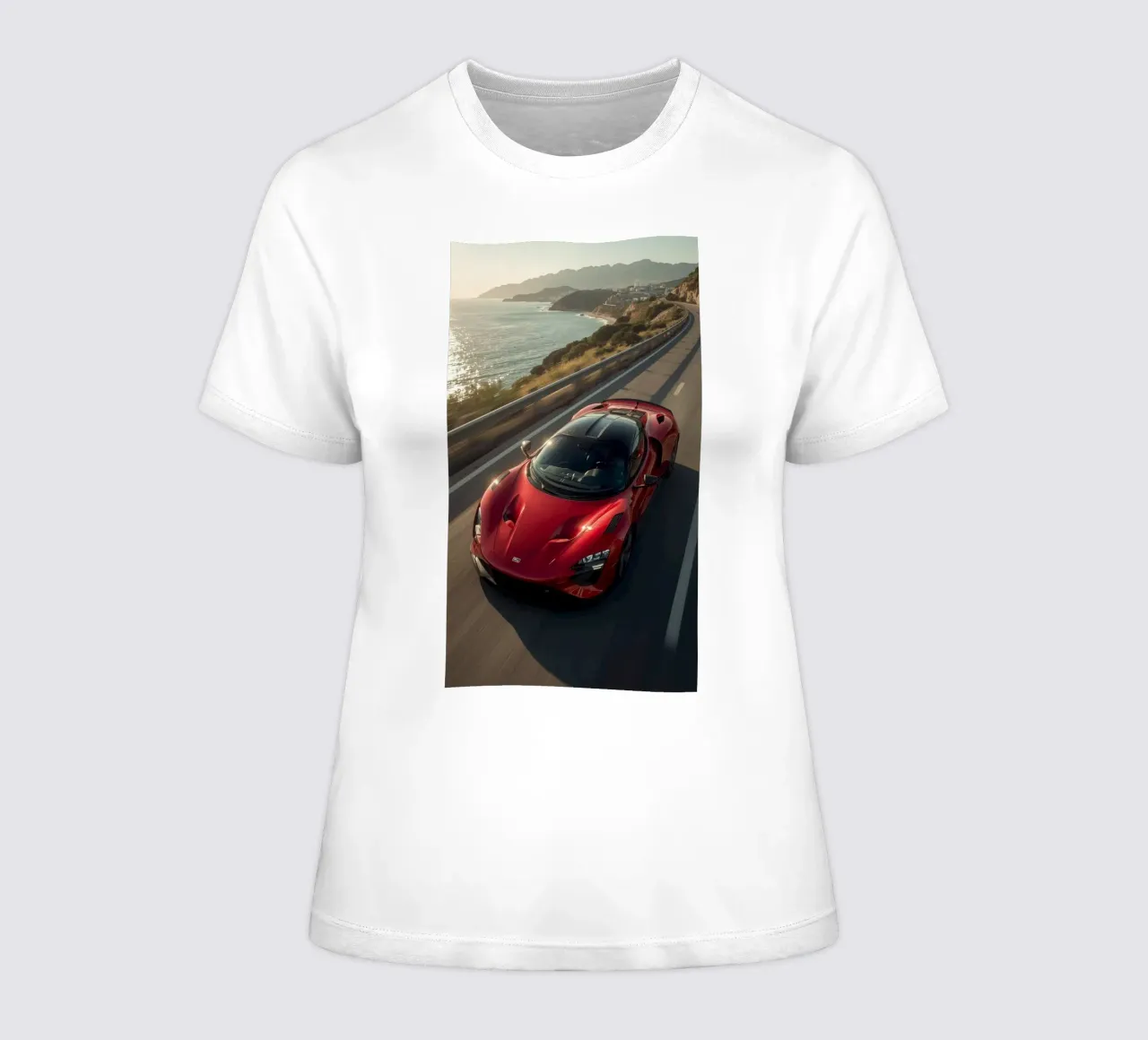 aesthetic car women's fitted t-shirt by van hellen