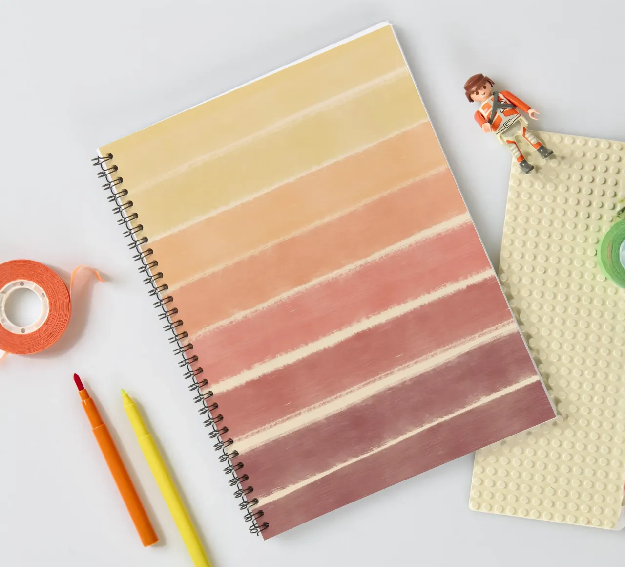 Sunset gradient spiral notebook by Little Dean