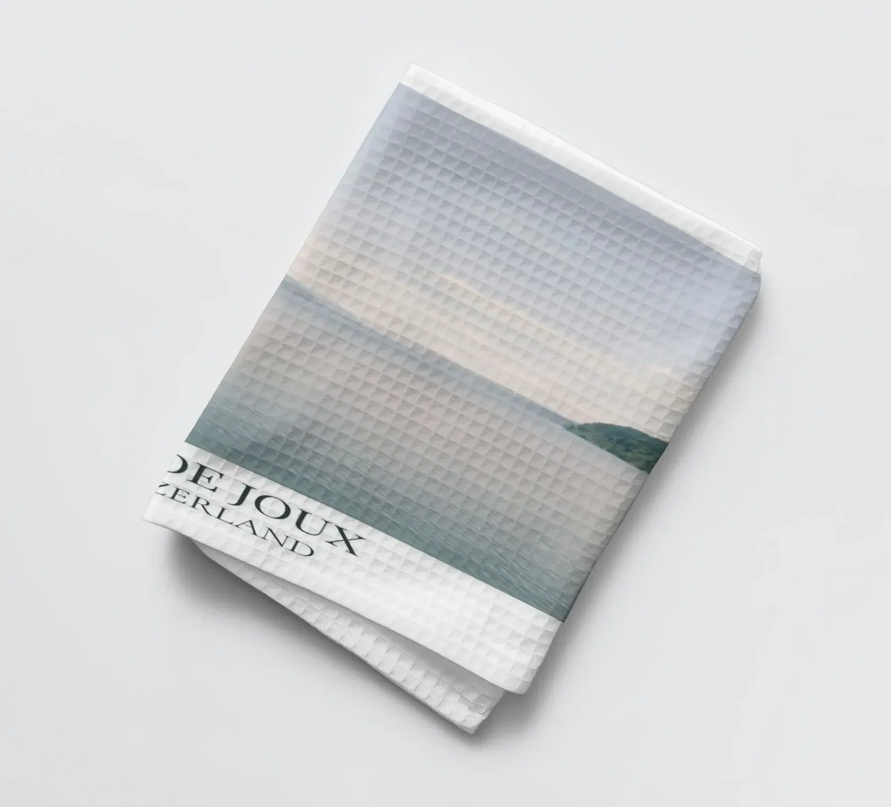 Lac de Joux: Switzerland tea towel by FujiFrames