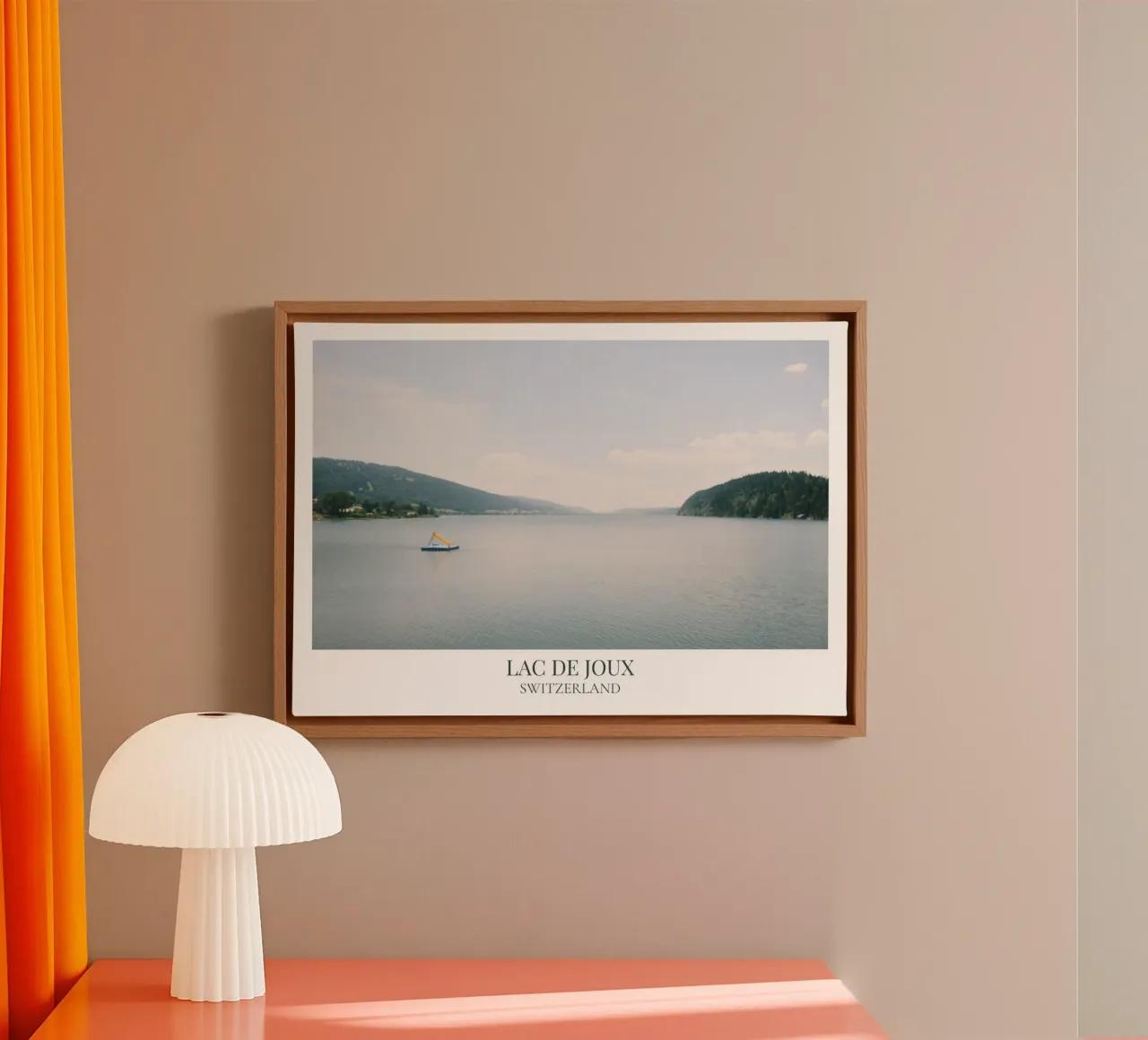 Lac de Joux: Switzerland canvas met Baklijst van FujiFrames