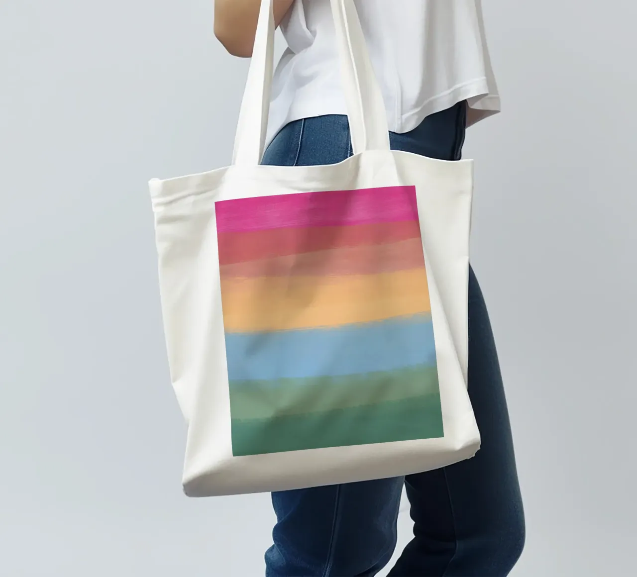 Multicolour gradient tote bag by Little Dean