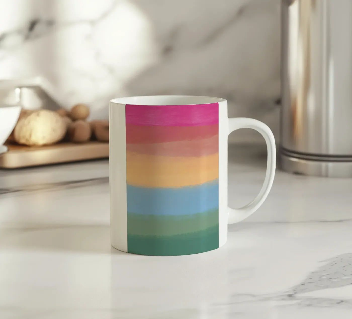 Multicolour gradient ceramic mug by Little Dean