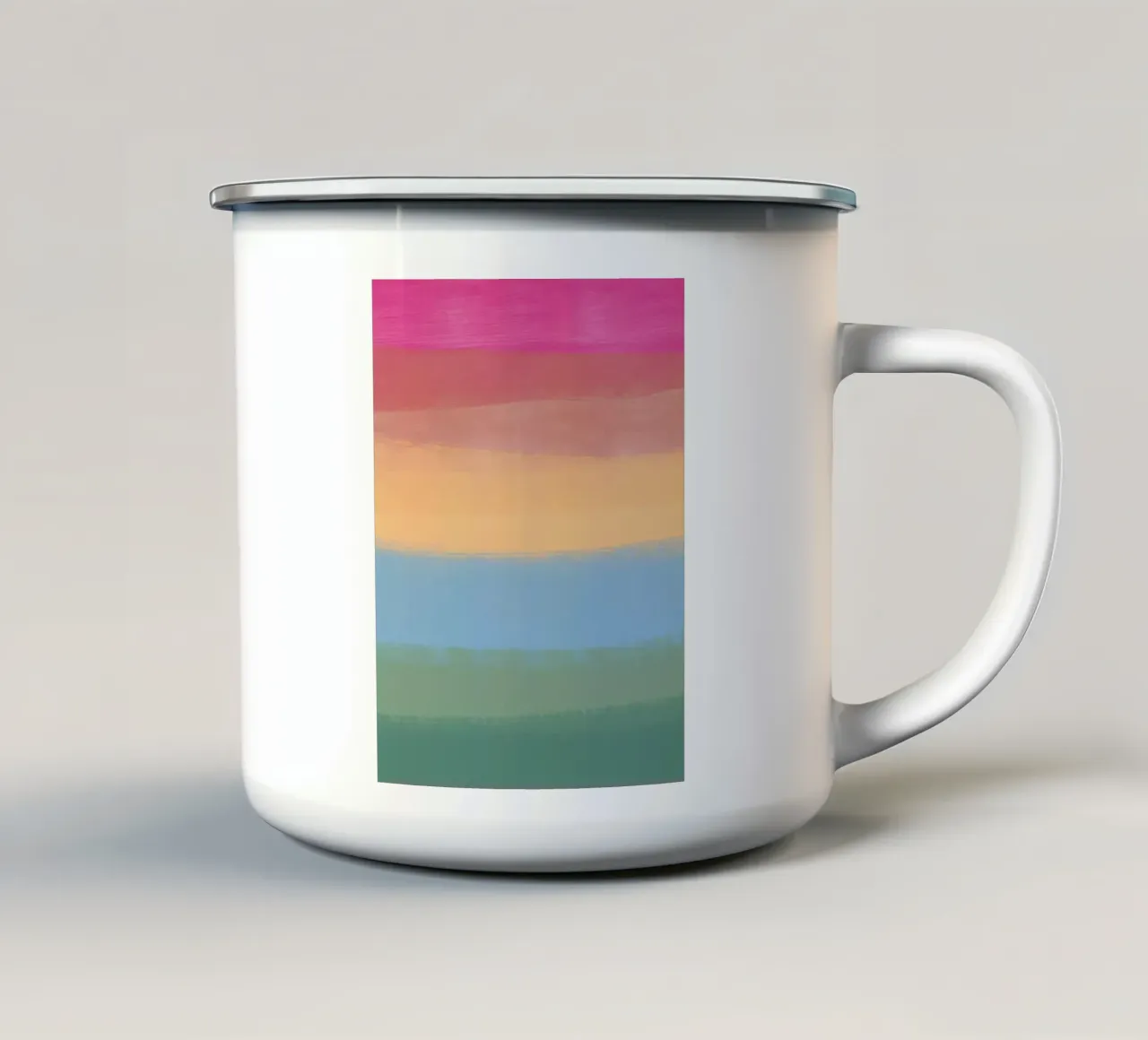 Dégradé multicolore mug en émail de Little Dean