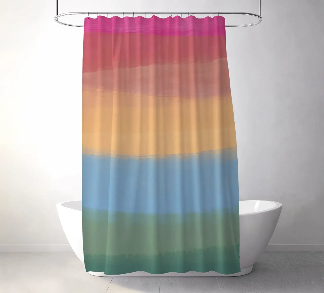 Gradiente multicolore tenda da doccia da Little Dean