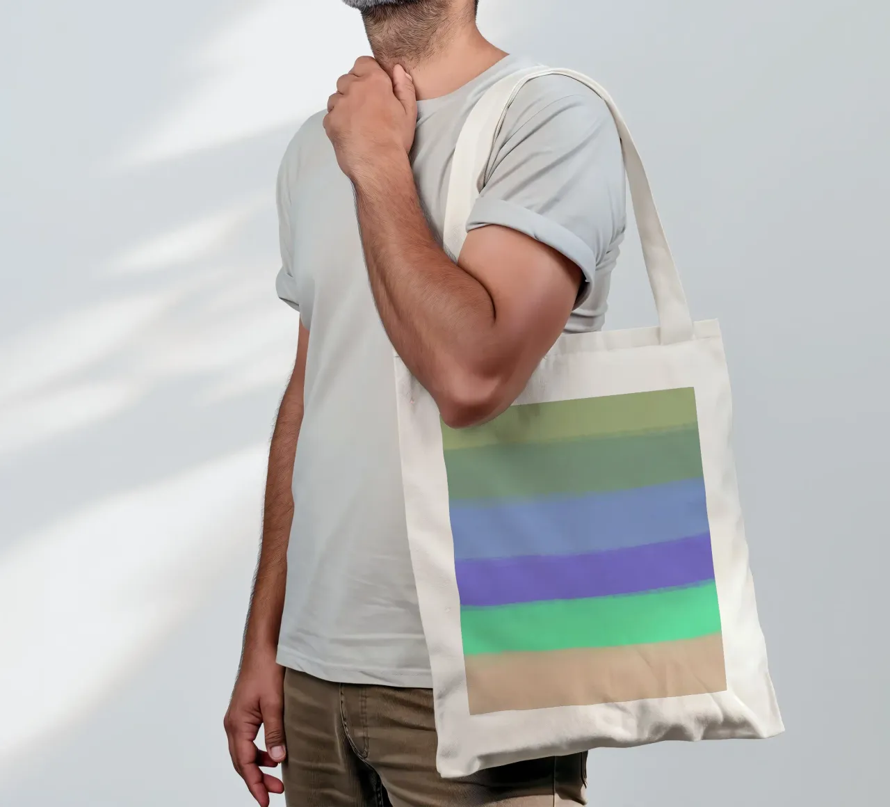 Koel kleurverloop jute draagtas van Little Dean