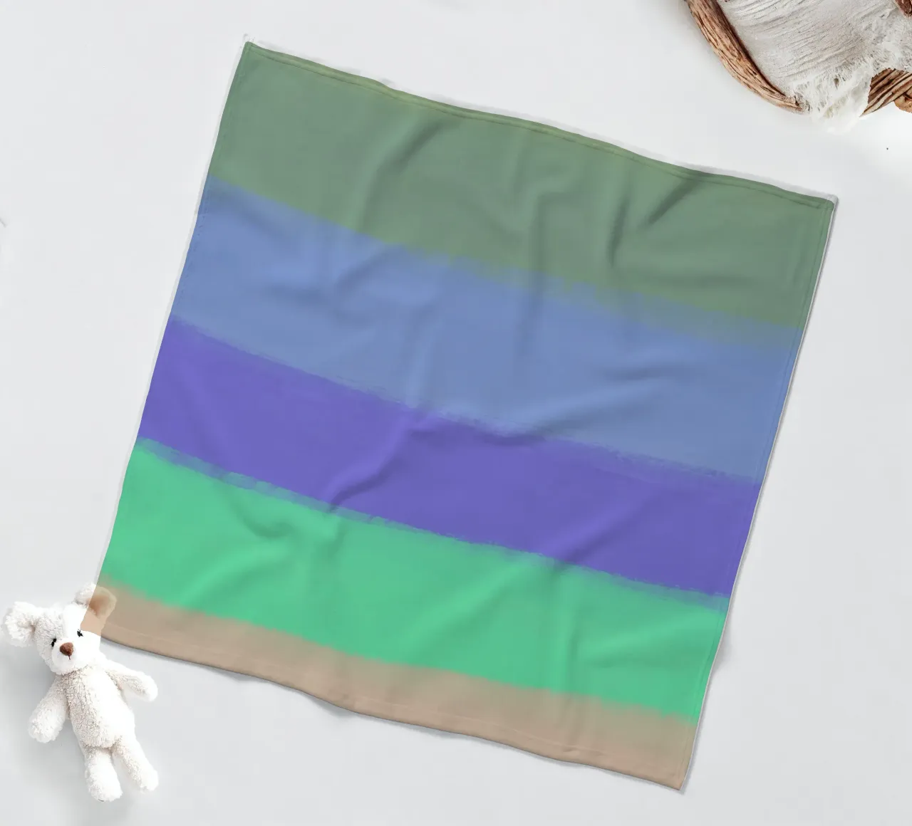 Cool colour gradient fleece blanket by Little Dean