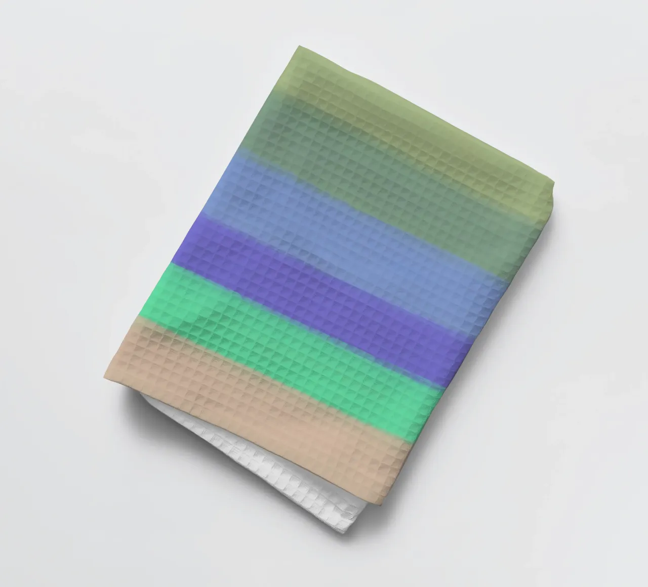Cool colour gradient tea towel by Little Dean