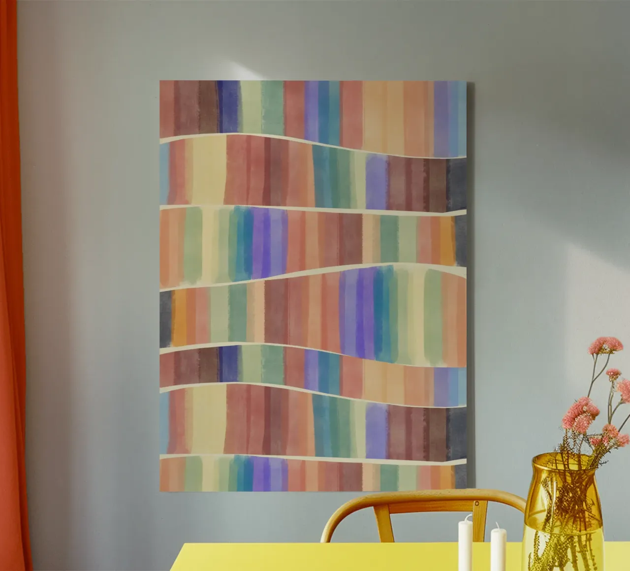 Piastrelle multicolore tela da Little Dean