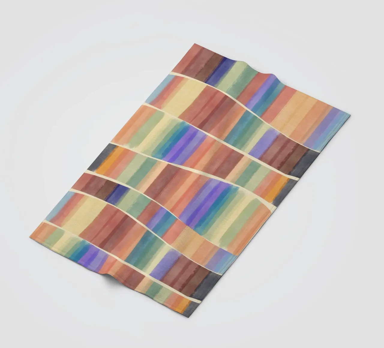 Piastrelle multicolore coperta in pile da Little Dean