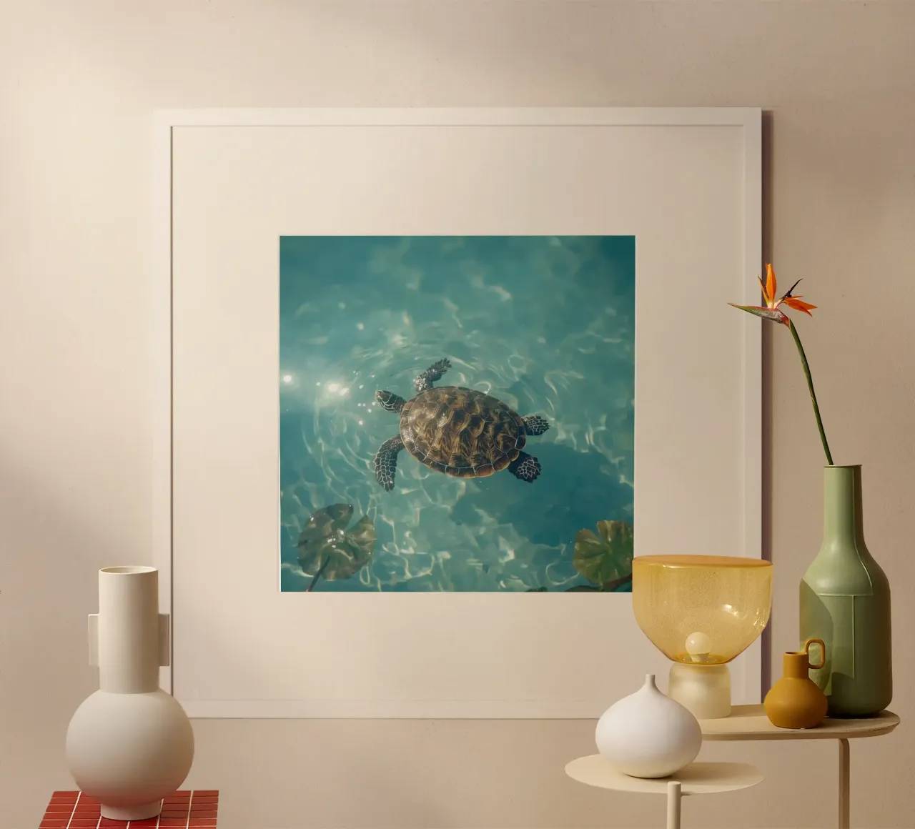 tartaruga poster con telaio in plastica da van hellen