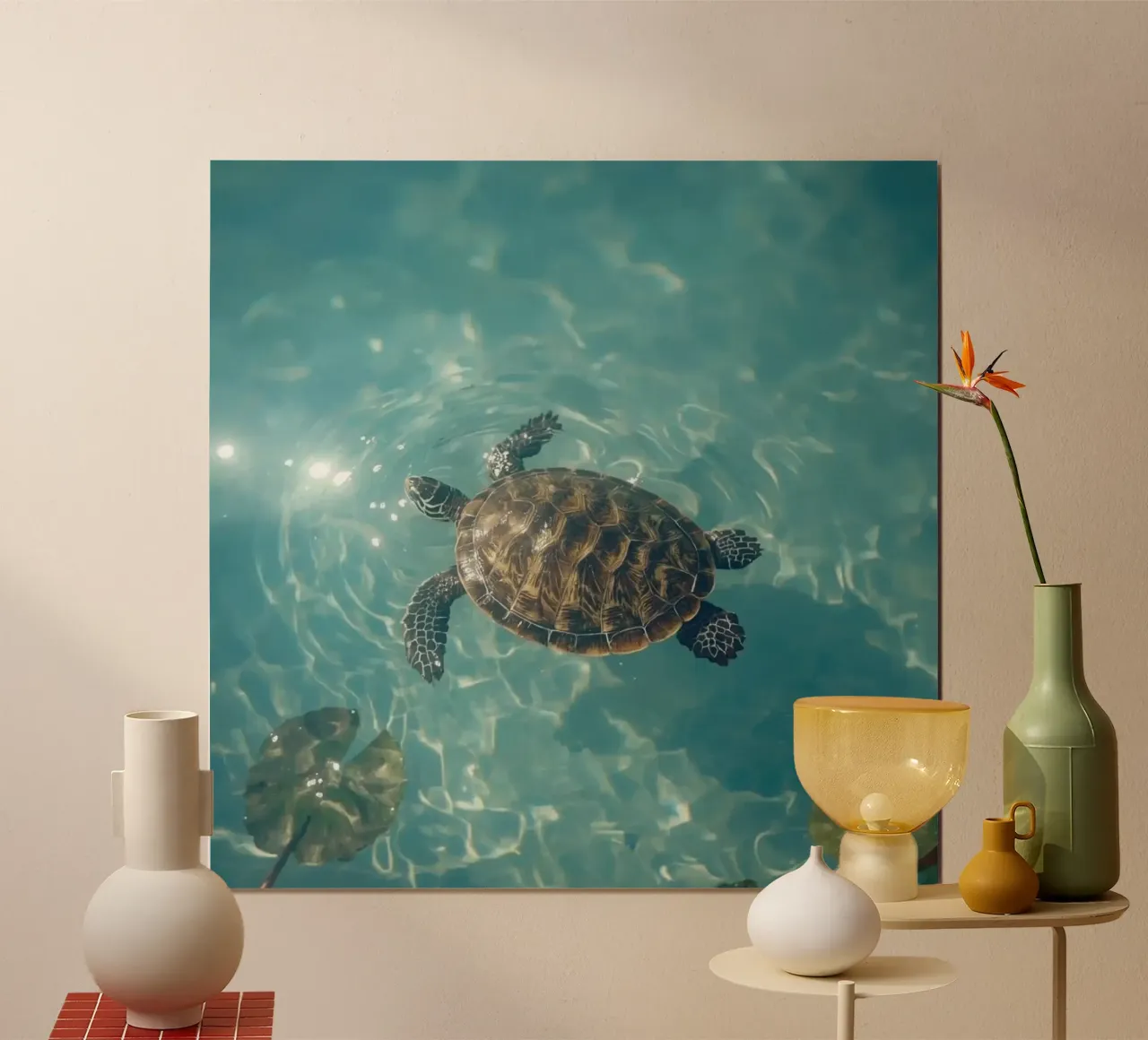 tartaruga poster con telaio in plastica da van hellen