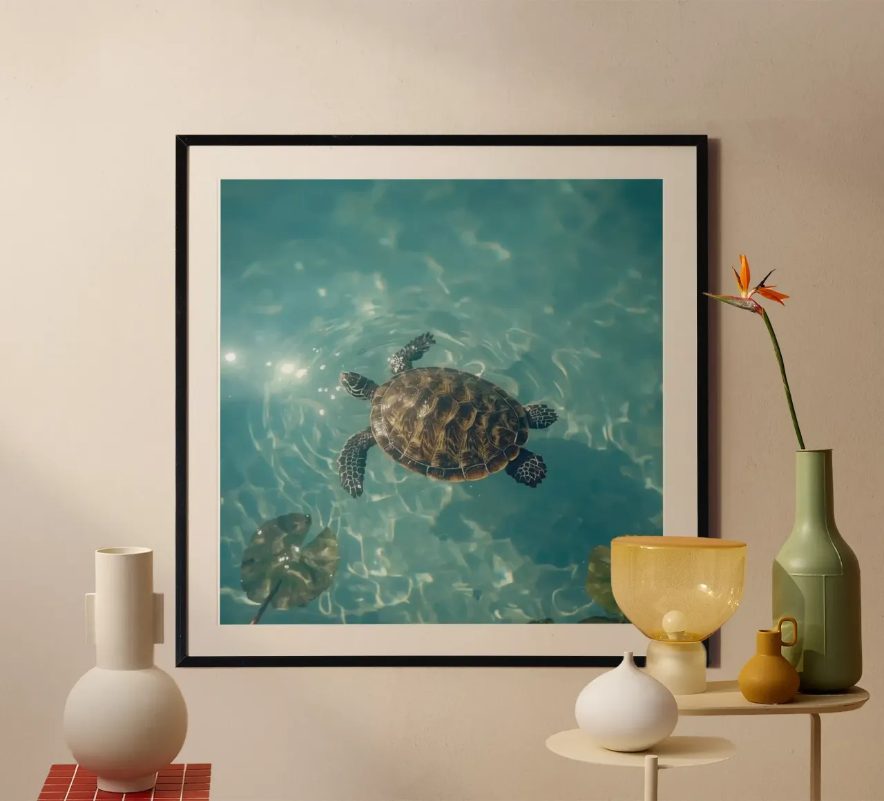 tartaruga poster con telaio in plastica da van hellen