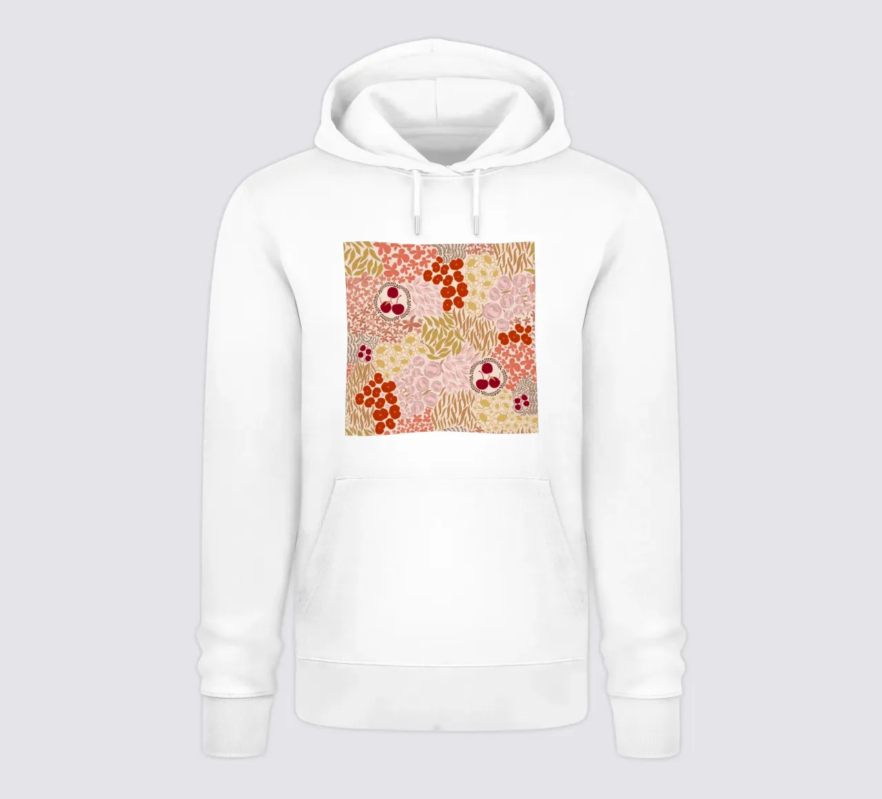 Autumn Fall Colors Hand Drawn Small Flowers felpa con cappuccio da gulsengunel