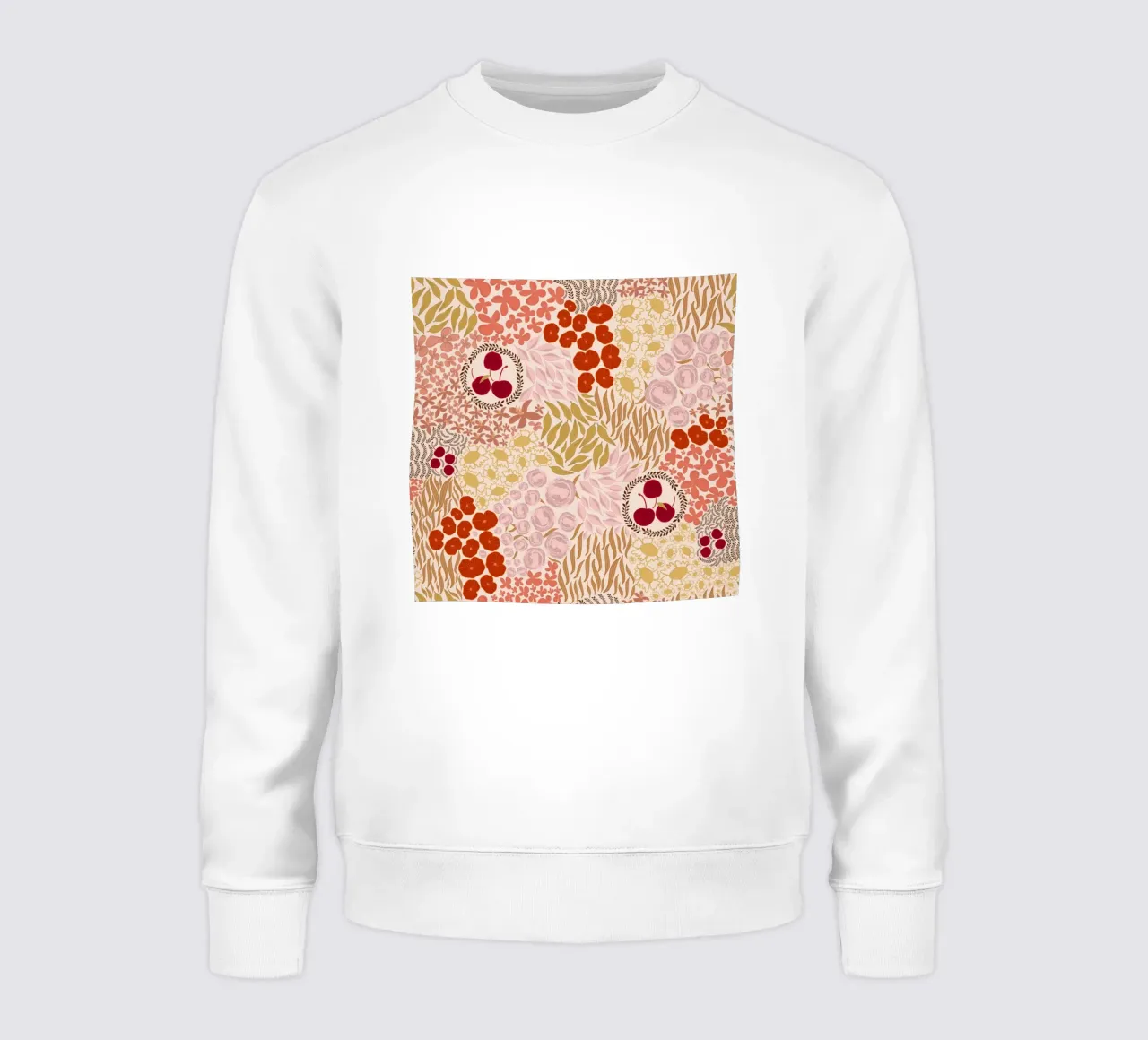 Autumn Fall Colors Hand Drawn Small Flowers felpa da gulsengunel