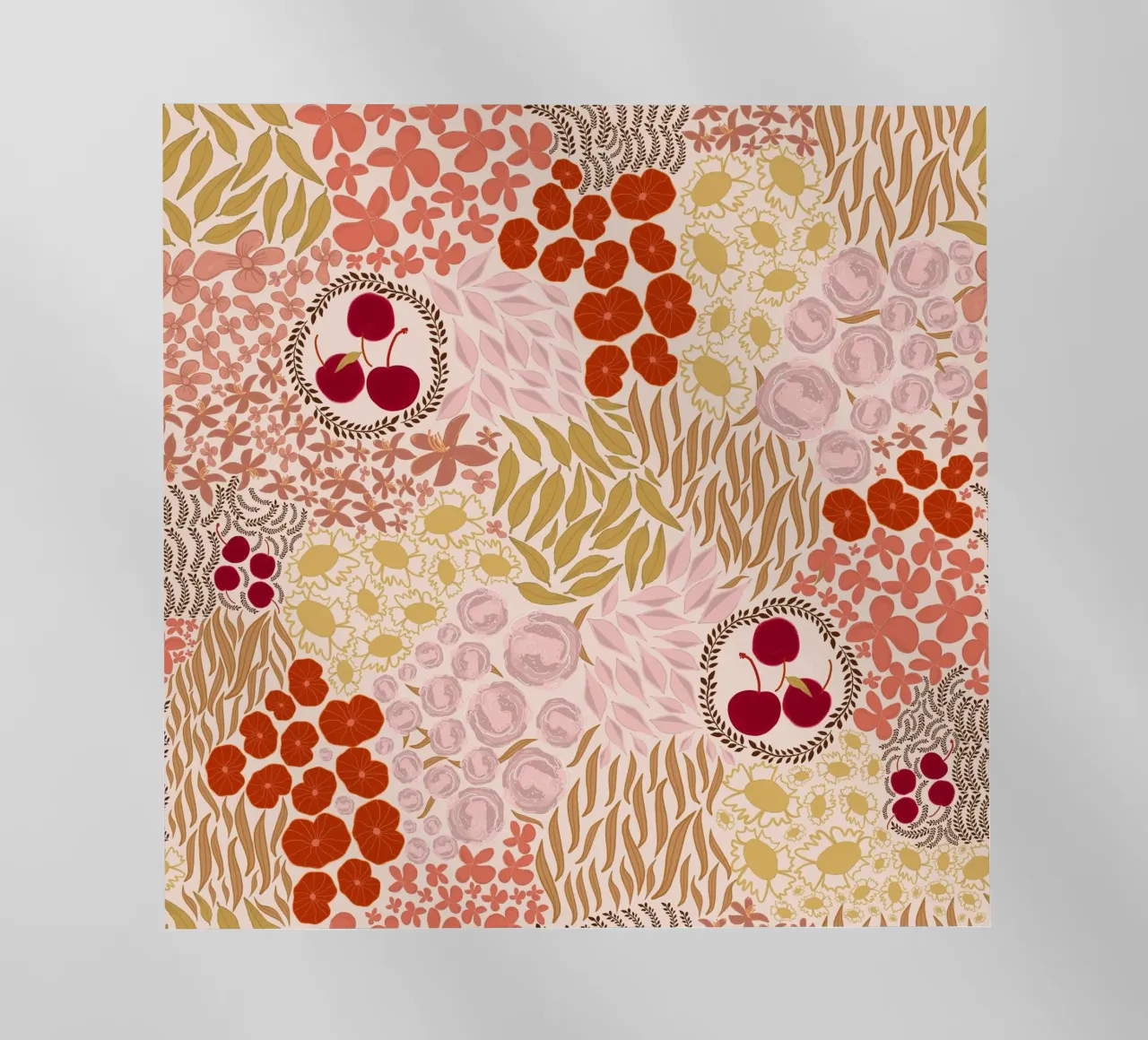 Autumn Fall Colors Hand Drawn Small Flowers pellicola backlit da gulsengunel