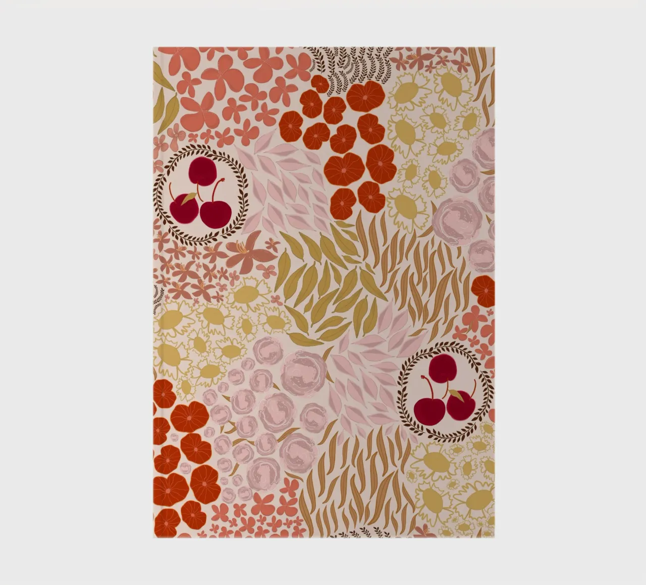 Autumn Fall Colors Hand Drawn Small Flowers notebook by gulsengunel