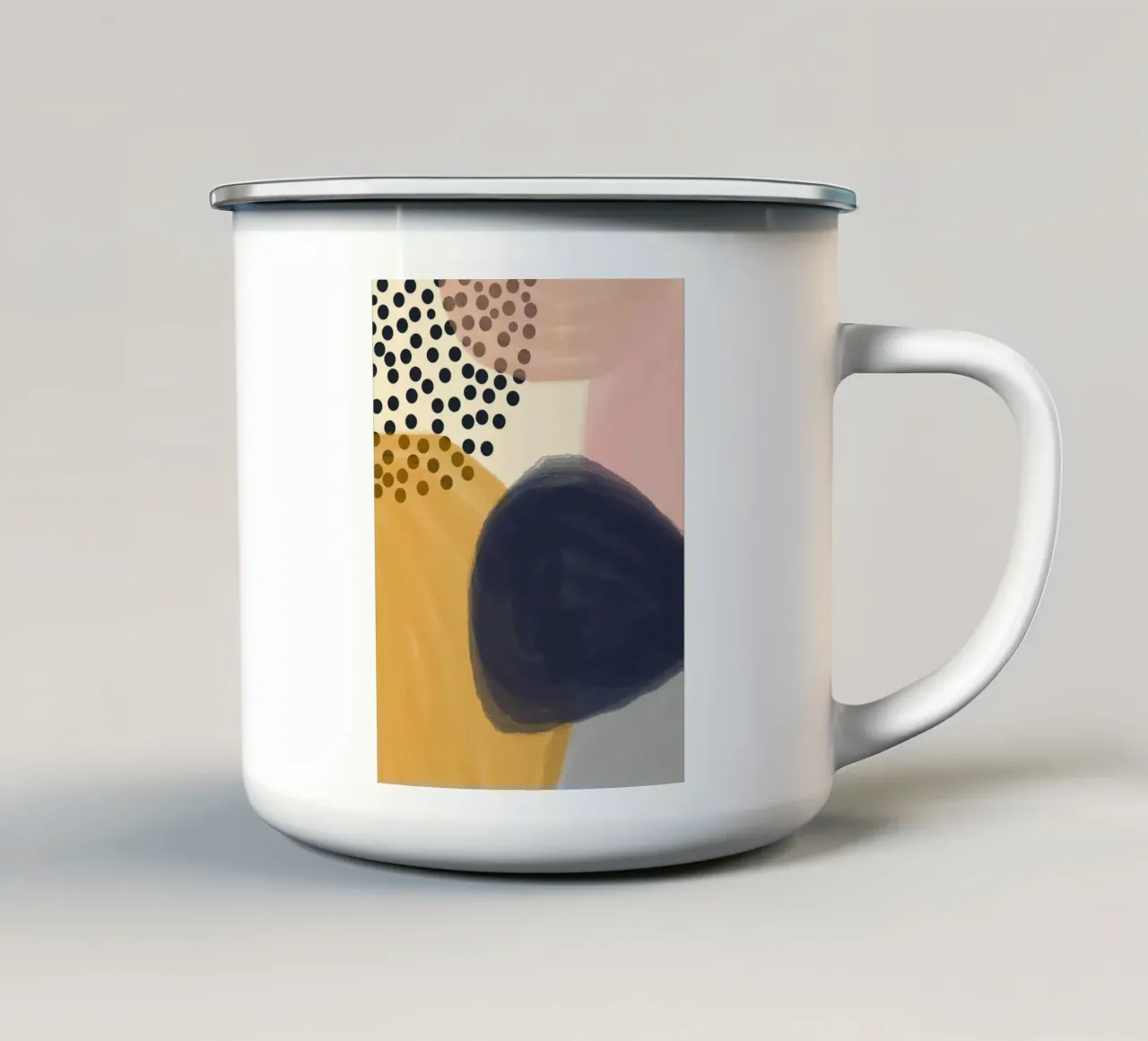 Disposizione dei colori 02 tazza in smalto da Little Dean