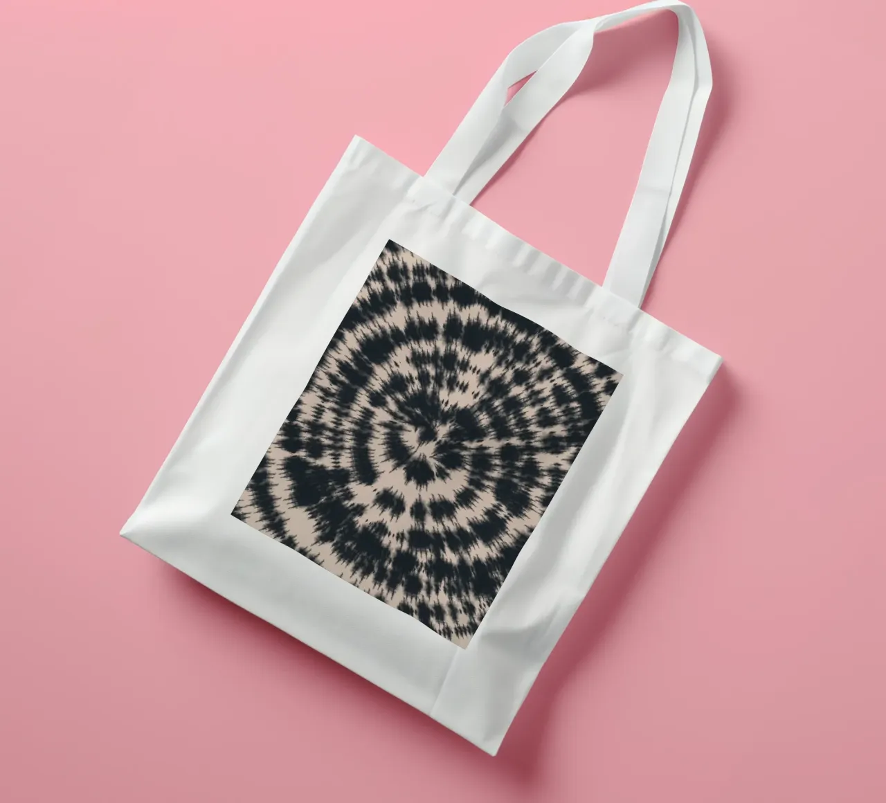 Tie dye in nero borsa in juta da Little Dean