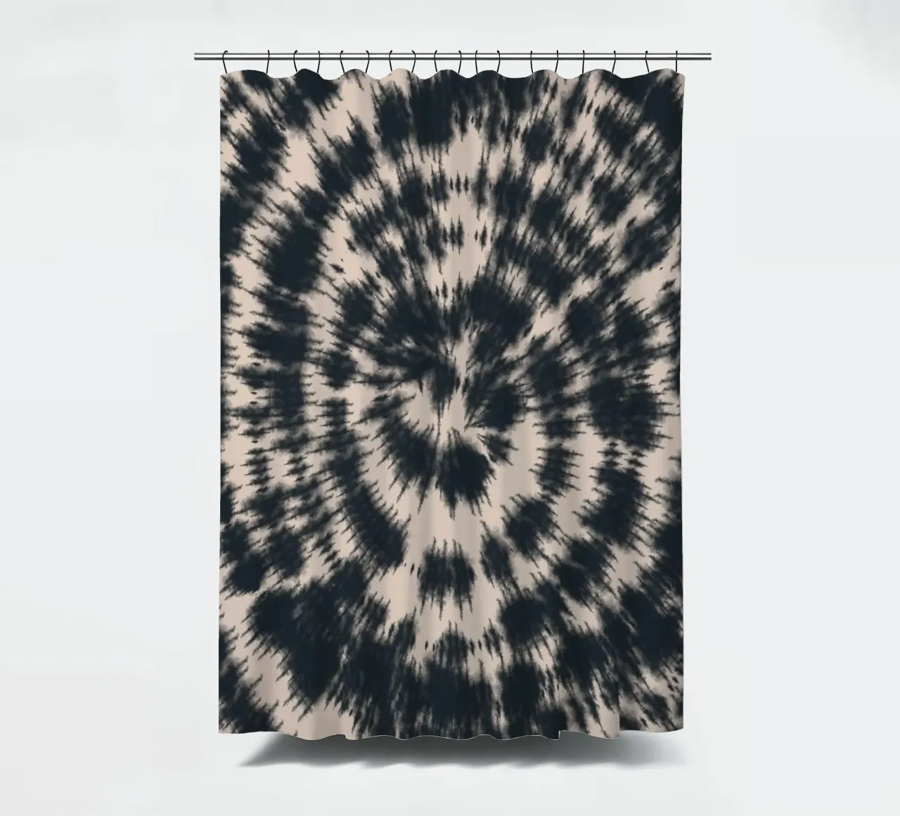 Tie dye in nero tenda da doccia da Little Dean