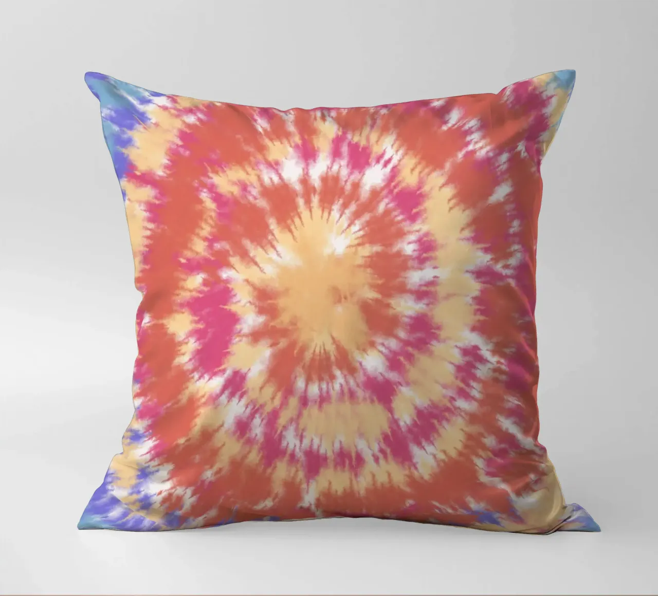 Radial pattern tie dye decorative cushion by Little Dean
